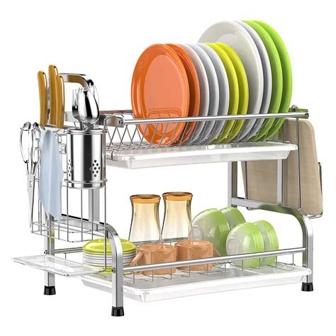 stainless steel cabinet rack|countertop stainless steel dish rack.